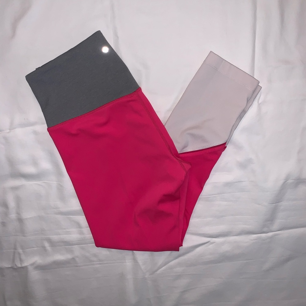 Kate Spade Pink Grey and White High Waist Leggings